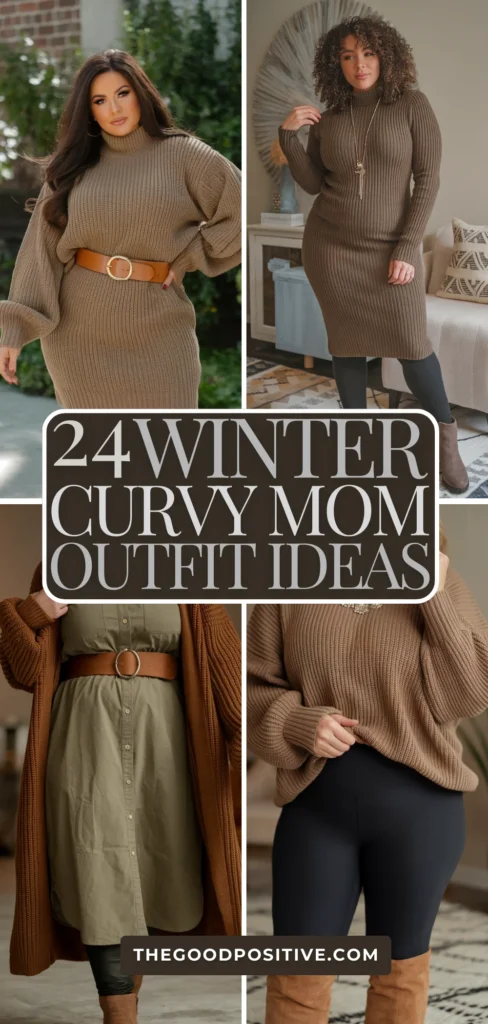 Winter Curvy Mom Outfits