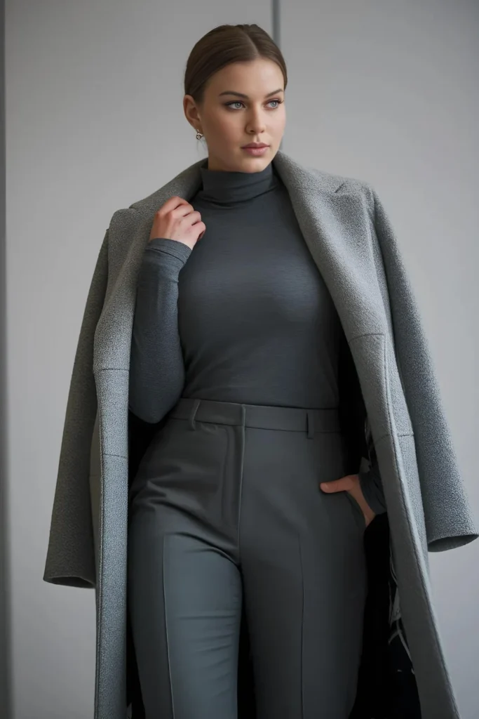 Winter Monochrome Work Outfit