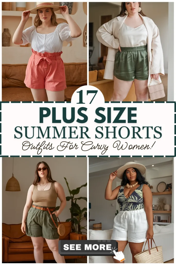Plus Size Summer Shorts Outfits For Curvy Women