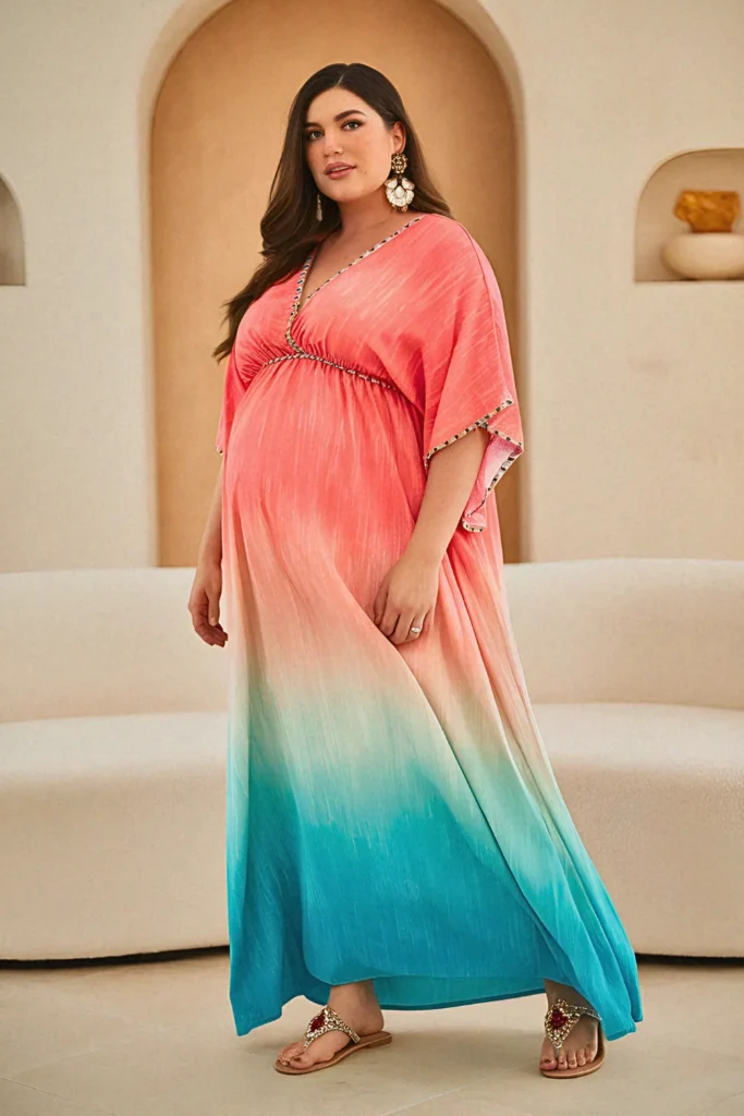 Plus Size Summer Caftan Pregnancy Outfit