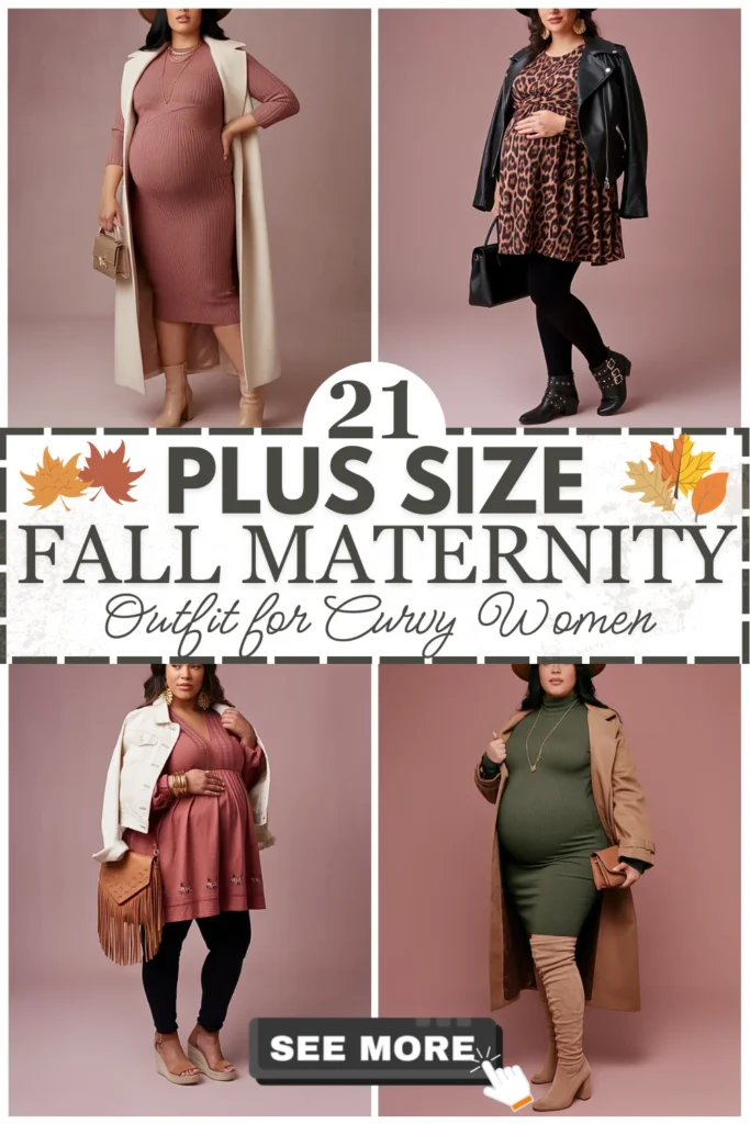 21 Plus Size Fall Maternity Outfits