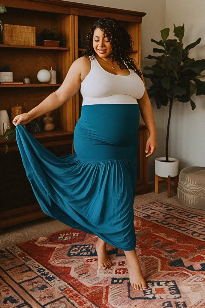 Plus Size Summer Convertible Skirt Pregnancy Outfit