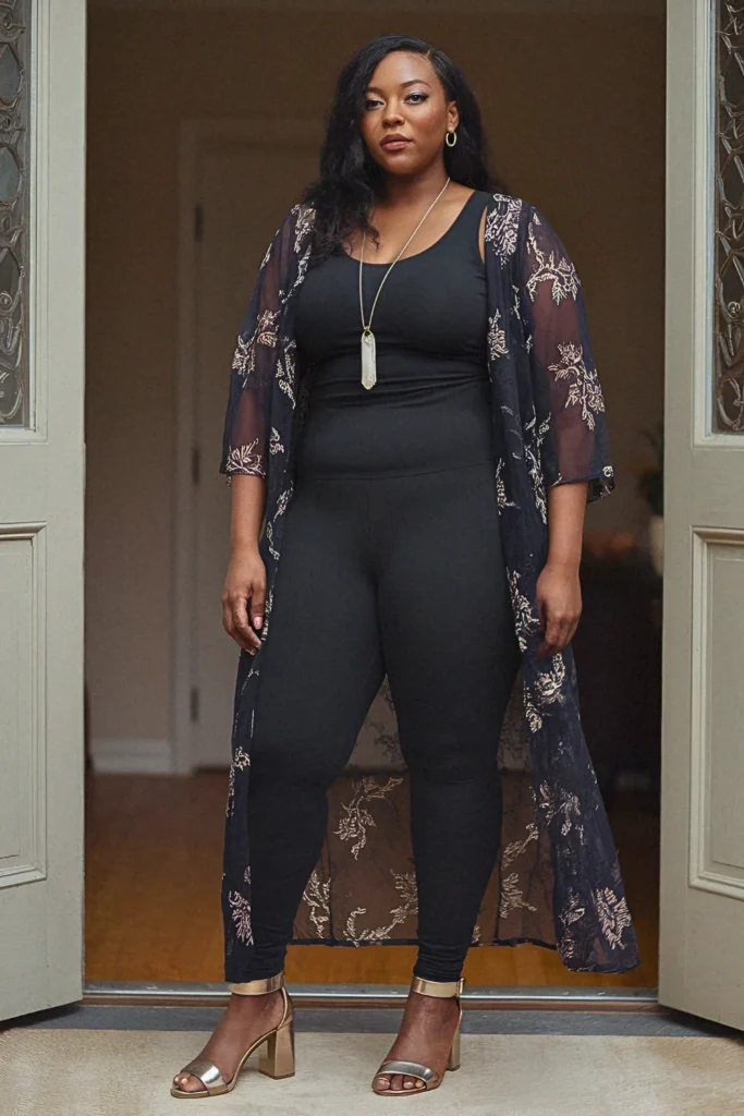 Plus Size High-Rise Ponte-Knit Legging Outfit