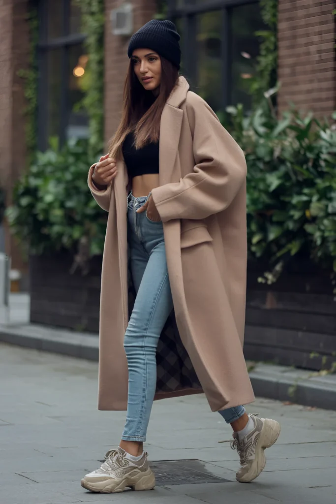 Winter extra-large coat Outfit