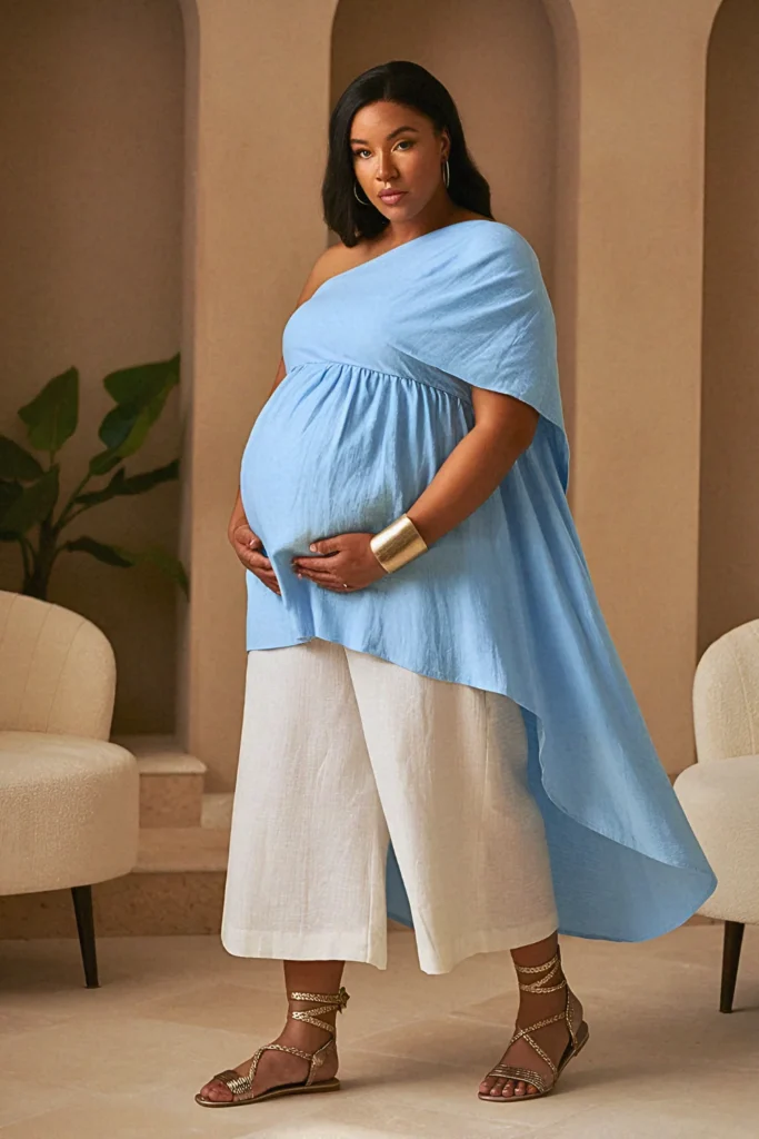 Plus Size Summer Greek Goddess Pregnancy Outfit