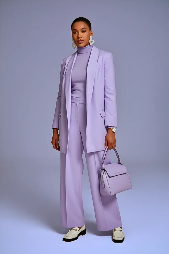 Spring Monochromatic Lavender Office Outfit