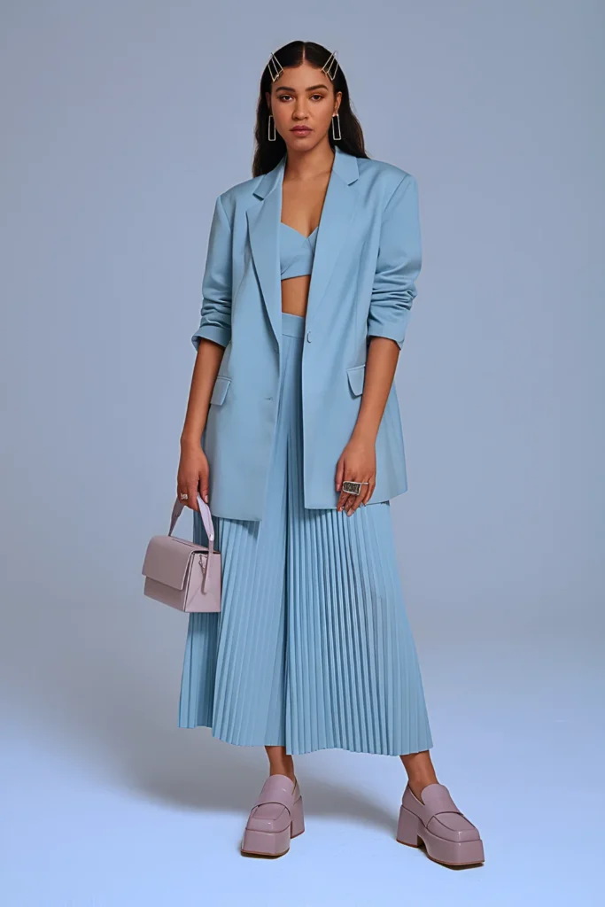 Spring Summer Architectural Pleated Monochrome Collection