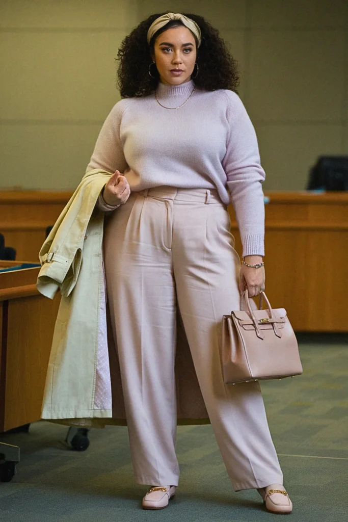 Plus Size Fall Cashmere Sweater Teacher Outfit