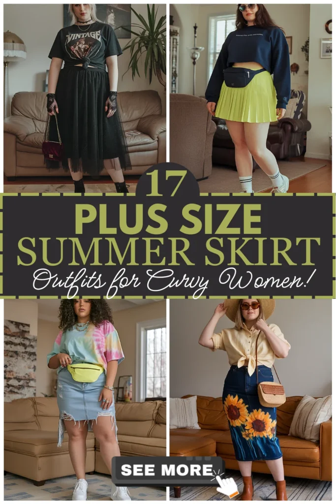 Plus Size Summer Skirt Outfits For Curvy Women