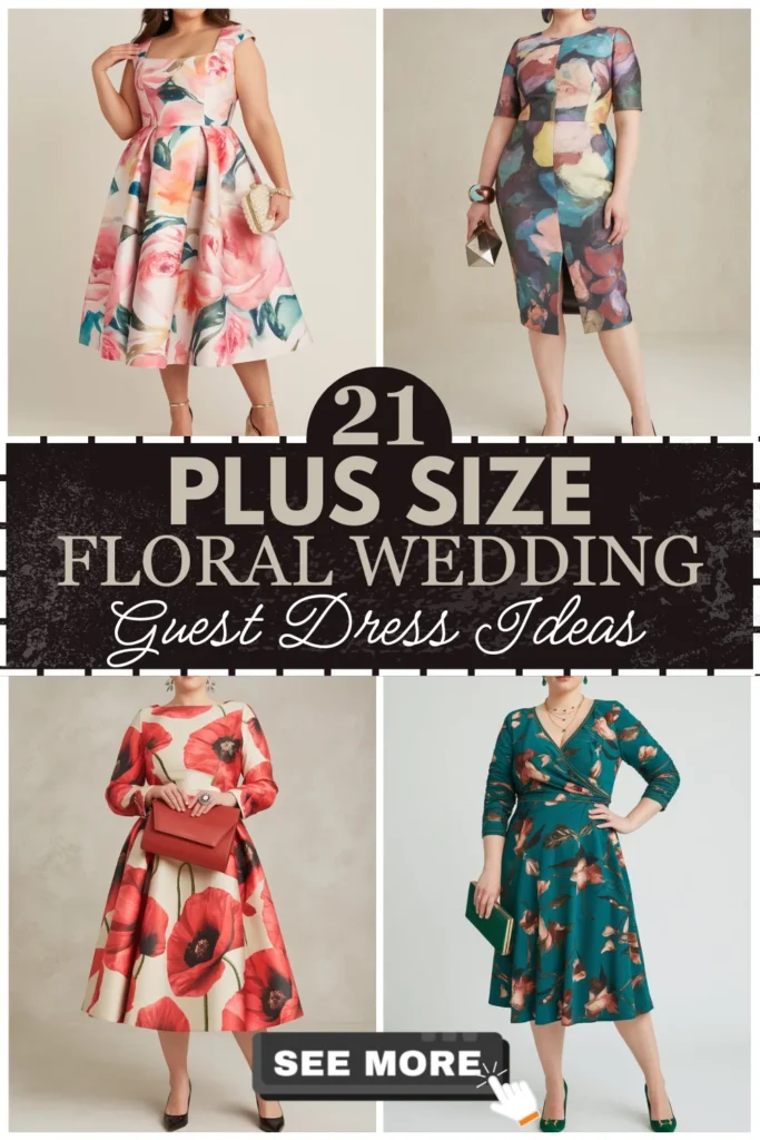21 Plus Size Floral Wedding Guest Dresses