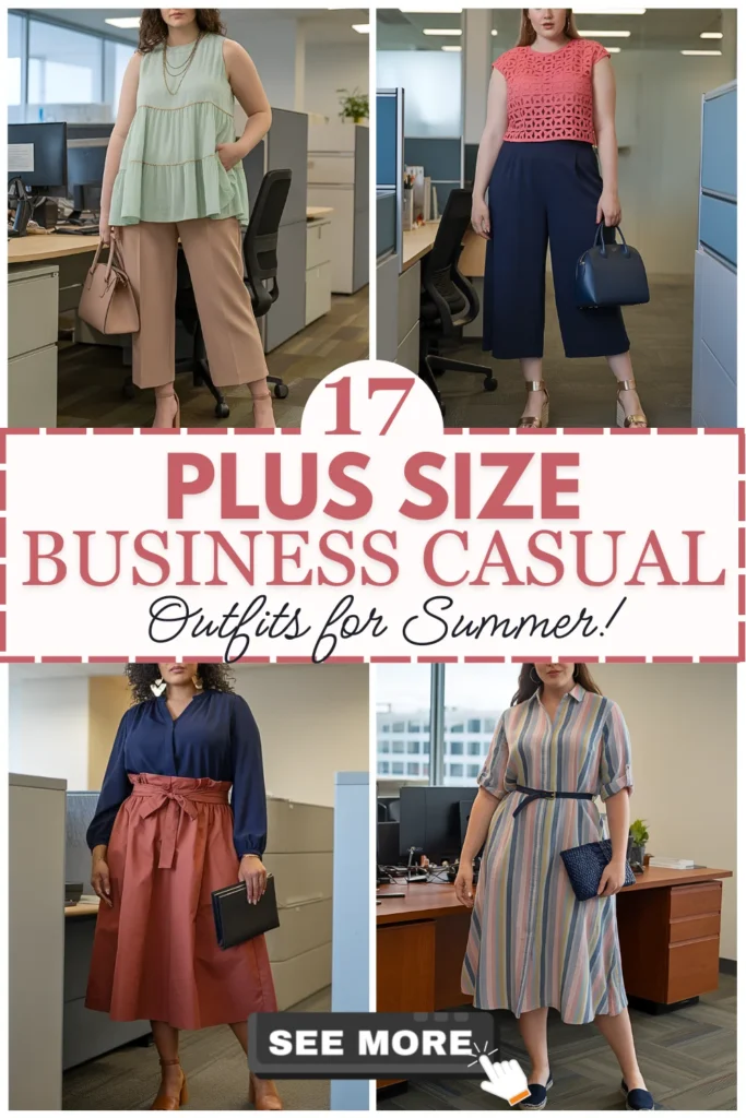 Plus Size Summer Business Casual Outfits For Curvy Women