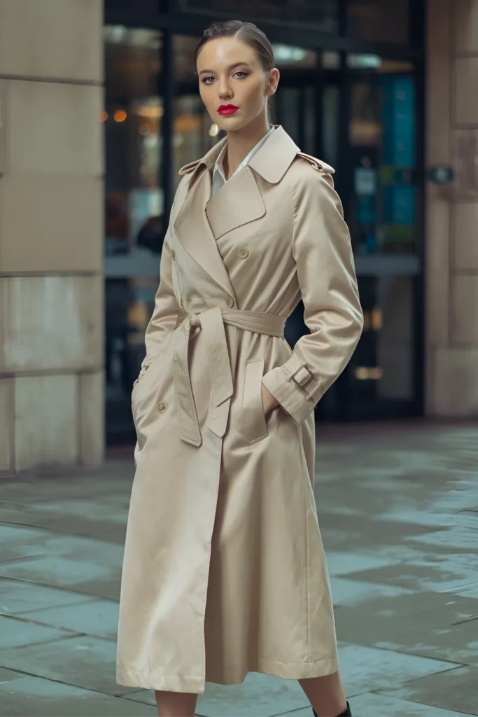 Winter classic trench coat Outfit