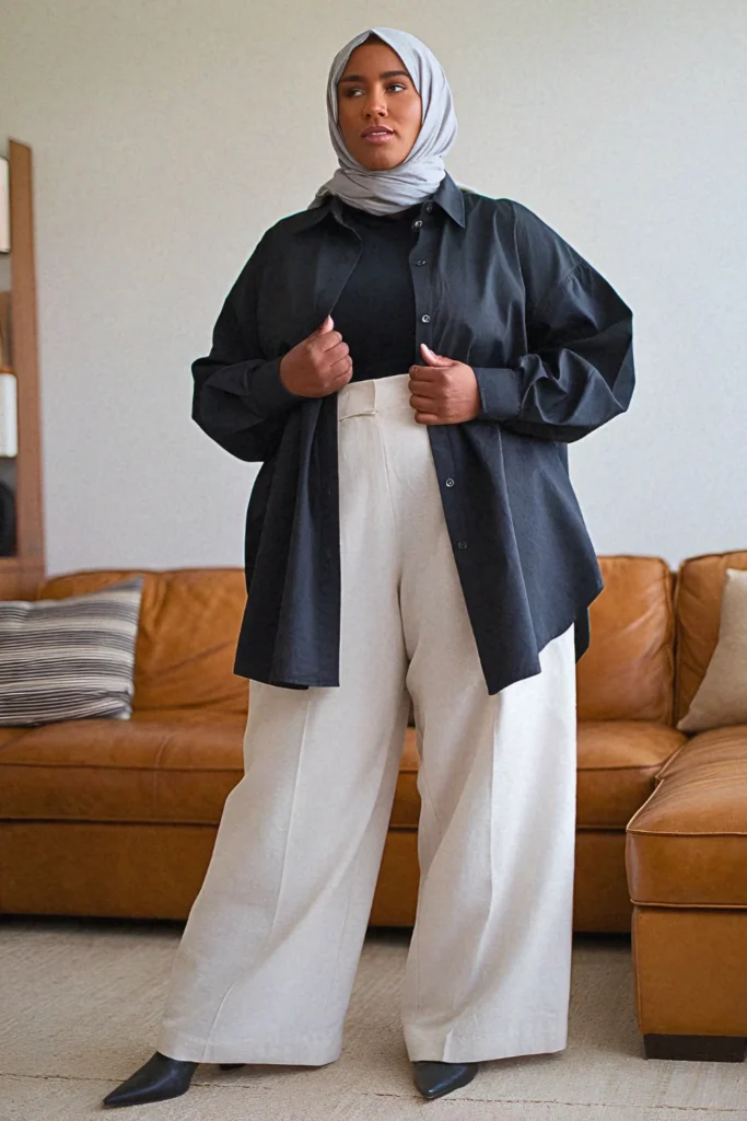 Modern Minimalist Tailored Hijabi Outfit