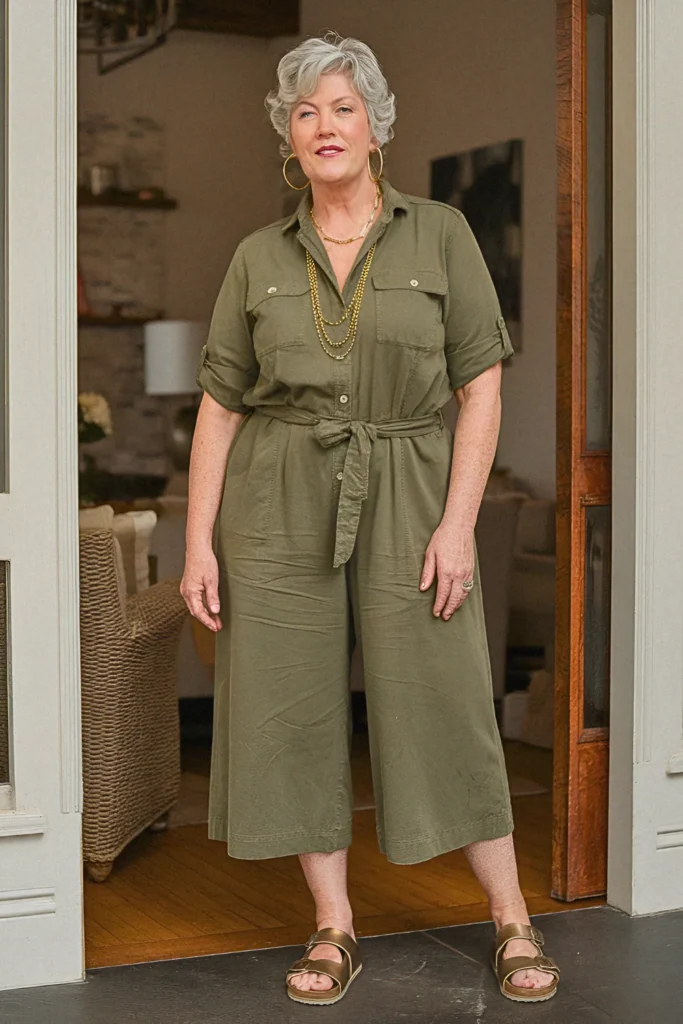 Plus Size Utility Jumpsuit Summer Outfit