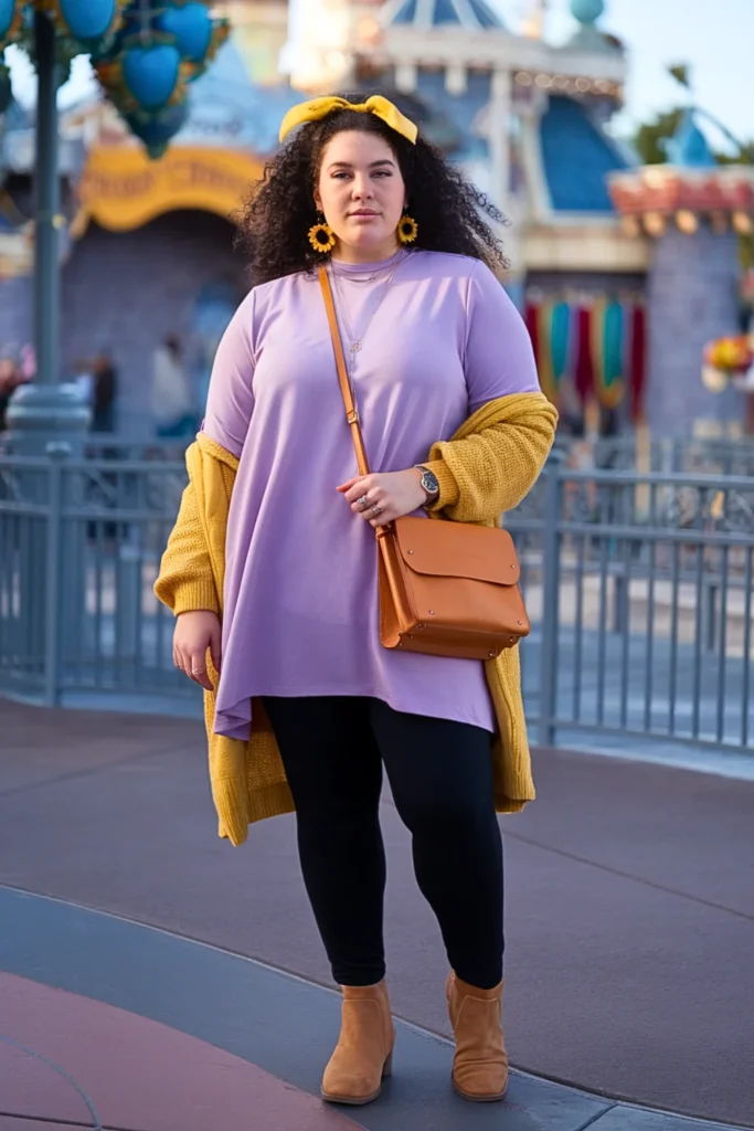 Plus Size Fall Rapunzel Purple Tunic Disney Outfit