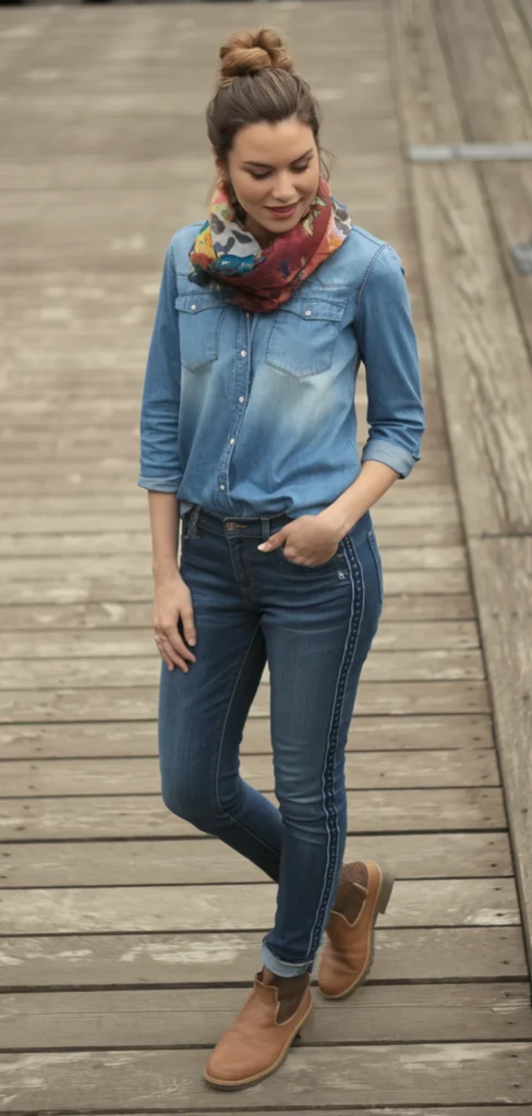 Winter Country Concert Denim Outfit