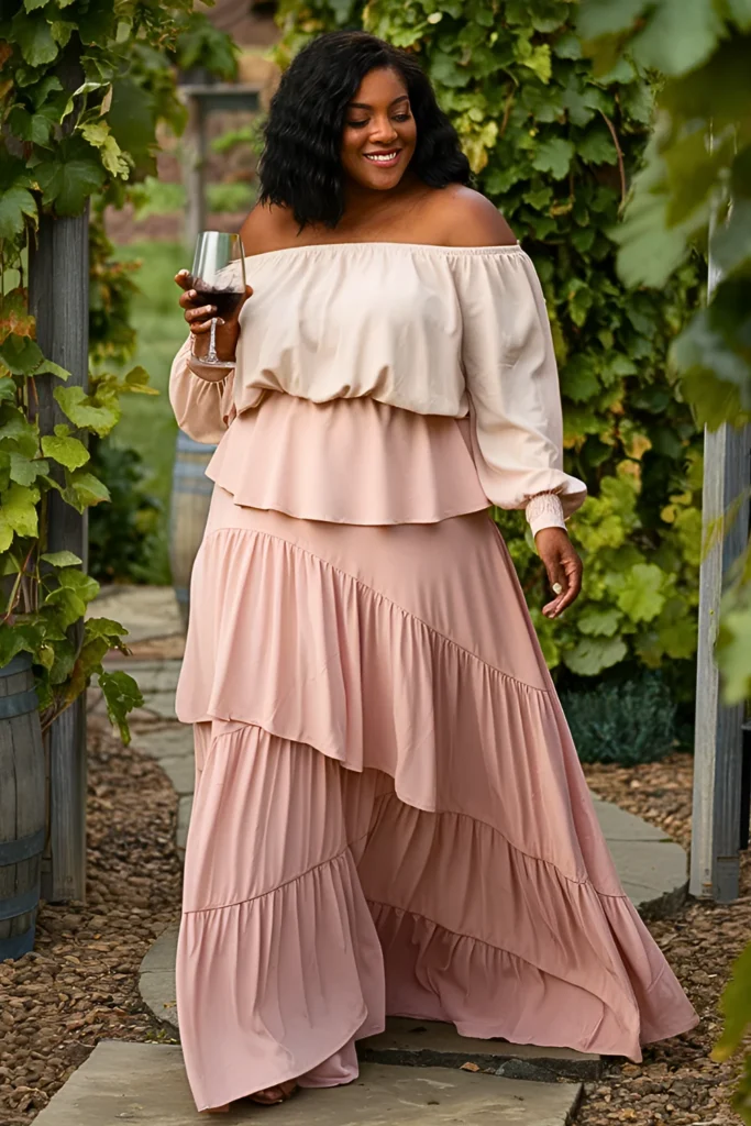 Plus Size Modern Romance Spring Winery Outfit