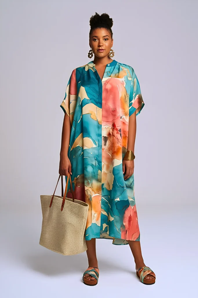 Spring Summer Artisanal Hand-Painted Silk Scheme