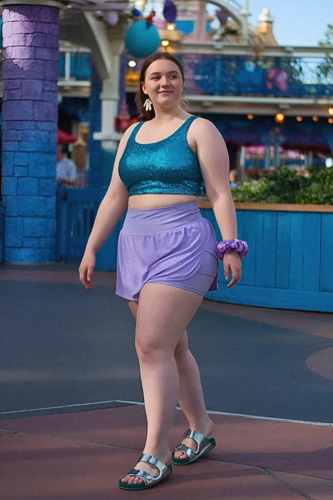 Plus Size Summer Ariel Shimmer Layered Disney Outfit