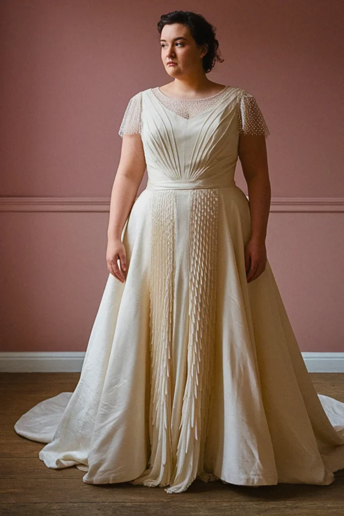 Plus Size Vintage 1930s Bias-Cut Wedding Dress