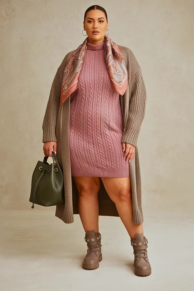 Plus Size Sweater Dress Fall Outfit
