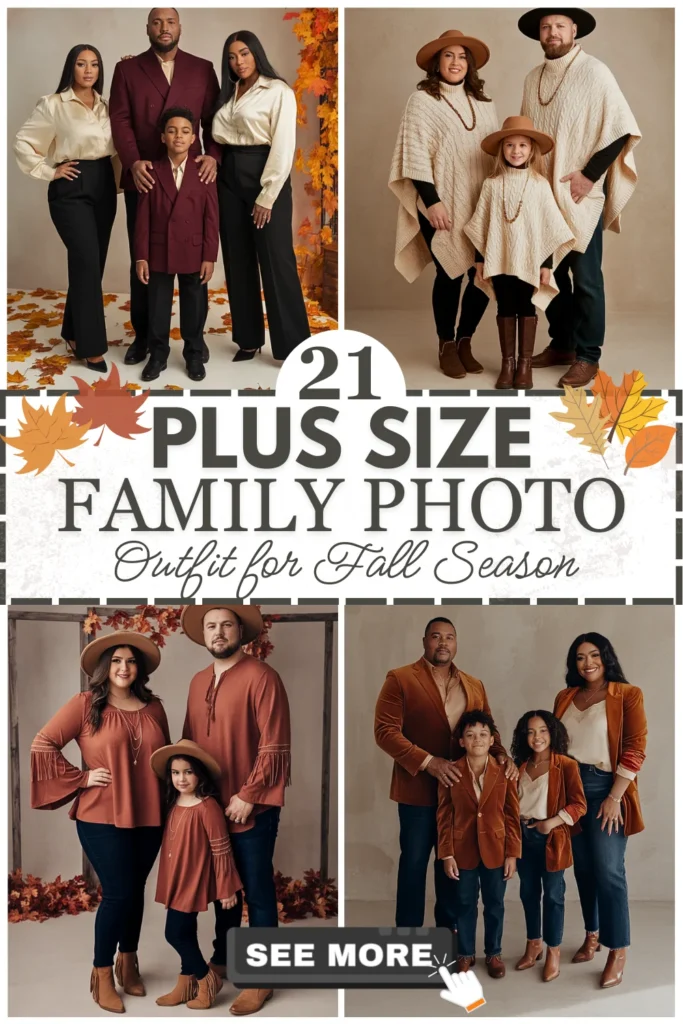 21 Plus Size Fall Family Pictures Outfits