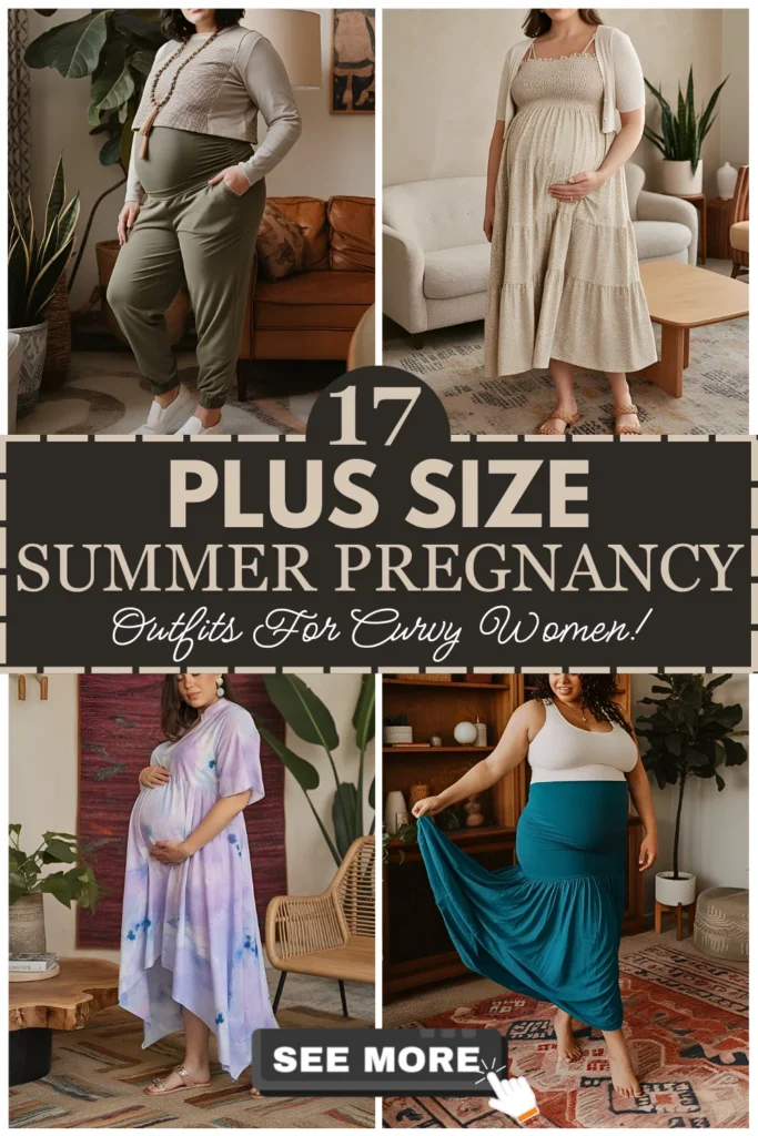 Plus Size Summer Pregnancy Outfits For Curvy Women