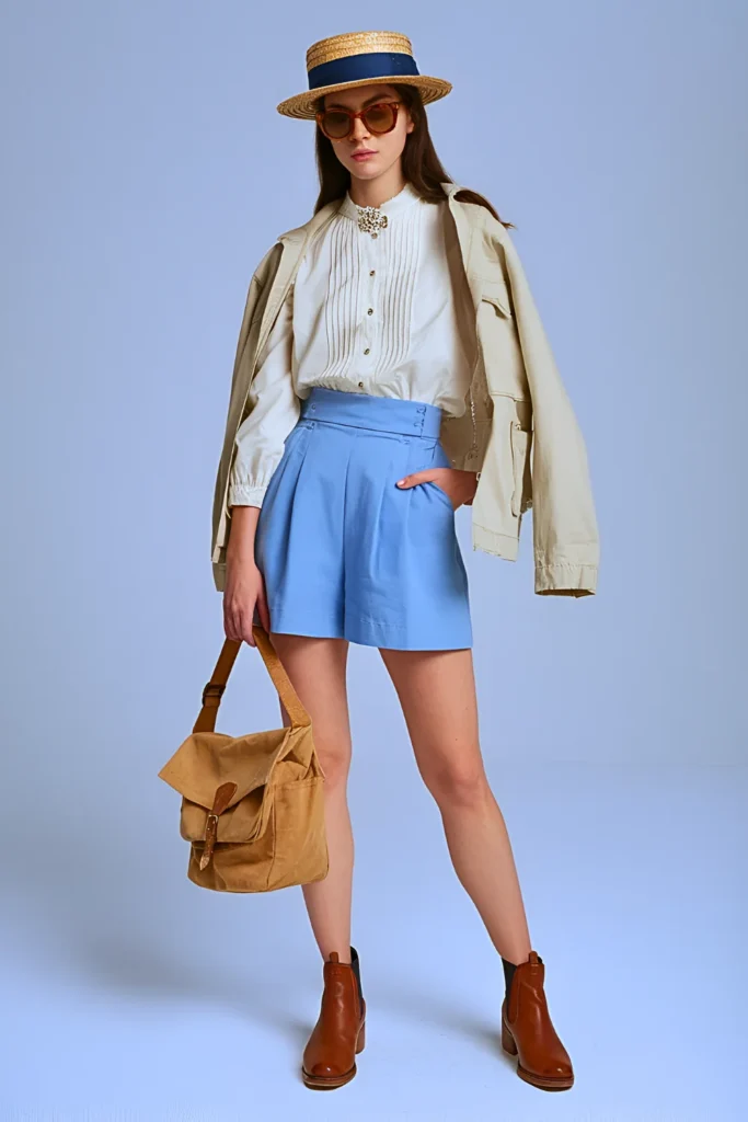 Vintage Countryside Bicycle Journey Spring Outfit