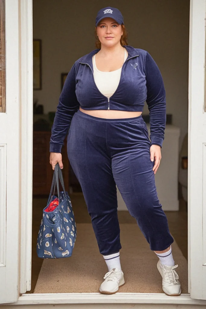 Plus Size Fall Soccer Mom Tracksuit Outfit