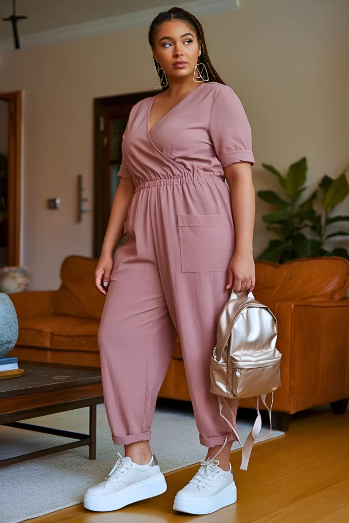 Plus Size Utility Chic Boilersuit Summer Outfit