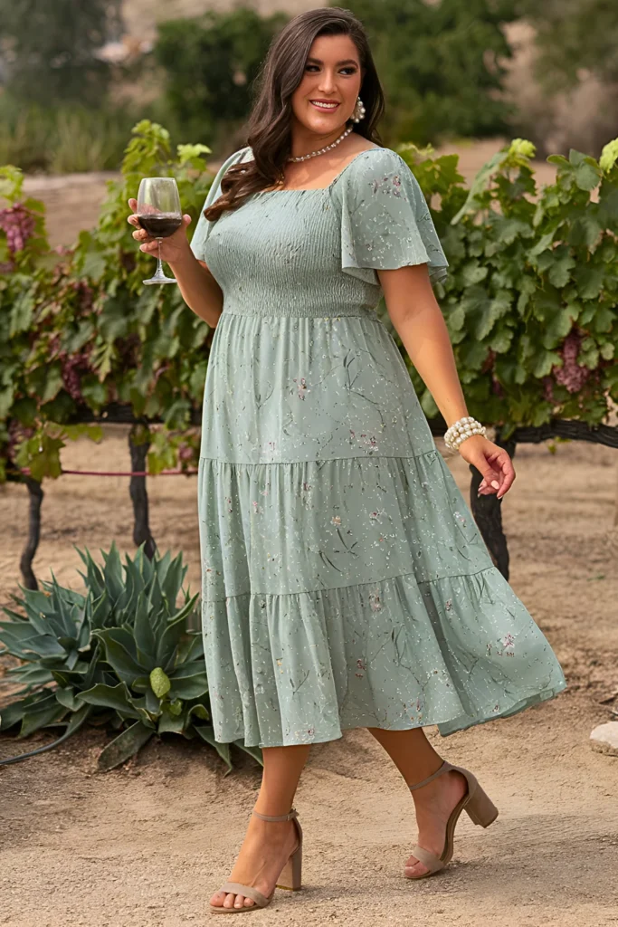 Plus Size English Garden Spring Winery Outfit
